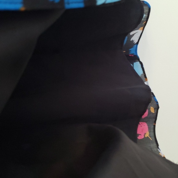 J. Crew Floral Midi Dress 4 Black Blue Pink Long Sleeve Cottage Office Career - Picture 6 of 16